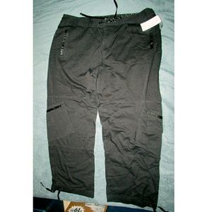Fashion Bug 22W cargo style pants black nwt